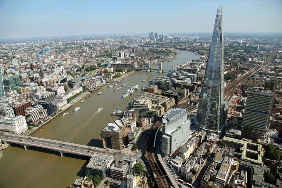 English Rose The Shard Aerial View